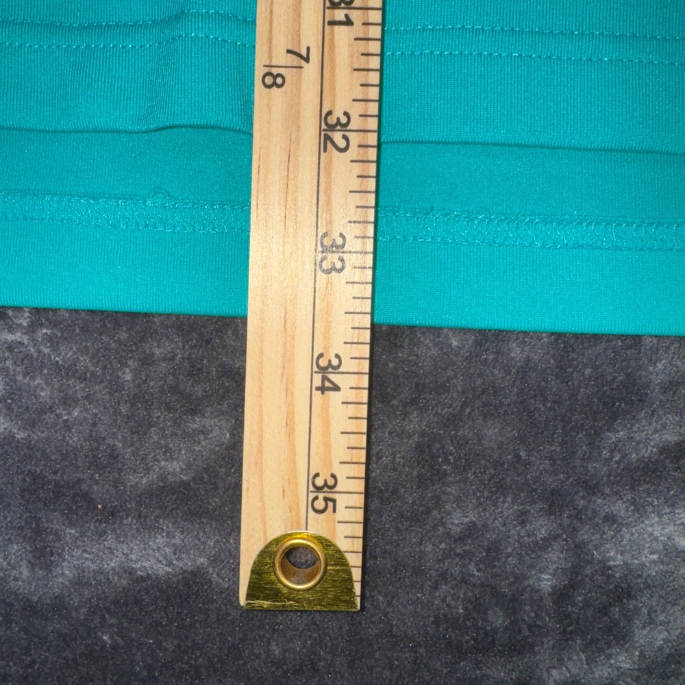 Slazenger Mens XL Golf Polo Shirt Teal Green Striped Performance Short Sleeve - Picture 12 of 12